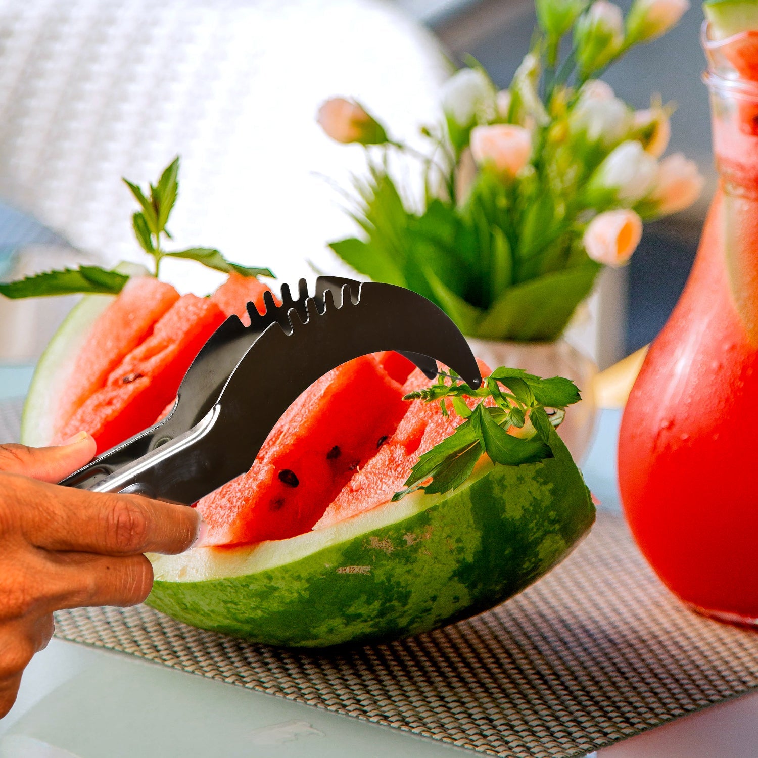 2981 Watermelon Cantaloupe Slicer Stainless Steel Knife Corer Fruit Vegetable - Tools Kitchen Gadgets Melon Slicer Cutter Melon Fruit DeoDap 2981 Watermelon Cantaloupe Slicer Stainless Steel Knife Corer Fruit Vegetable - Tools Kitchen Gadgets Melon Slicer Cutter Melon Fruit DeoDap